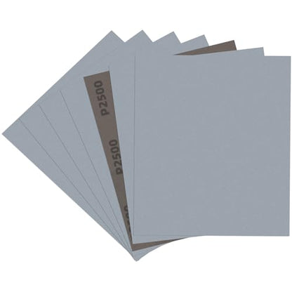 7 PCS Wet Dry Sandpaper 2500 Grit Sheets for Polishing & Finishing - color: 2500G, size: 9x11 Inch
