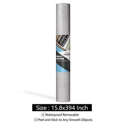 Livelynine 15.8X394 Light Grey Concrete Wallpaper Peel and Stick Modern Living Room Waterproof Contact Paper for Countertops Textured Cement Wall Paper Sticker Pull and Stick Bedroom Removable - color: Light Grey Concrete, size: 15.8" x 394"