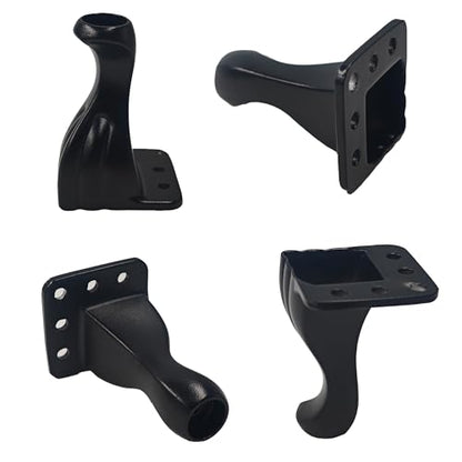 4Pcs 3.15 Inch Aluminum Alloy Furniture Legs, Black Artistic Metal Legs, Antique Couch Feet Decorative Furniture Legs Feet for Couch, Cabinet, Dresser, Table, Bookcase, Wardrobe