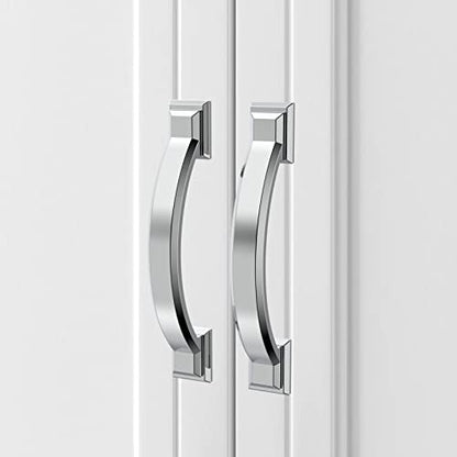 Asidrama 5 Pack 3 Inch(76mm) Polished Chrome Kitchen Cabinet Handles, Cabinet Pulls Kitchen Cabinet Hardware for Cupboard Drawer Pulls - color: Polished Chrome, size: 3" Hole Center(76mm), style: 5 Pack