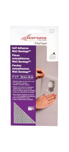 Adfors+Saint+Gobain+Fdw6570-U+7%22+X+7%22+White+Fibatape+Self-Adhesive+Wall+Bandage+2+Count