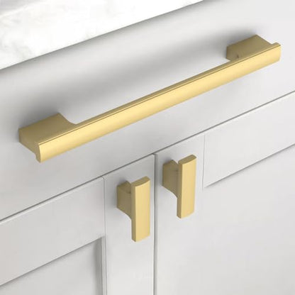 Brushed Gold Cabinet Handles Kitchen Pulls 10 Inch 12 Pack - color: Matte Gold, size: 10 Inch Hole Center