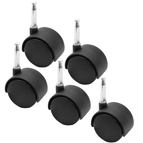 2 Inch Swivel Caster Wheels, M8 Grip Neck Stem, 5pcs - style: 2 Inch-M8 Grip Neck Stem