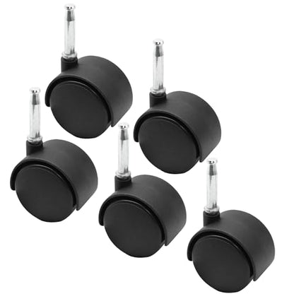 2 Inch Swivel Caster Wheels, M8 Grip Neck Stem, 5pcs - style: 2 Inch-M8 Grip Neck Stem