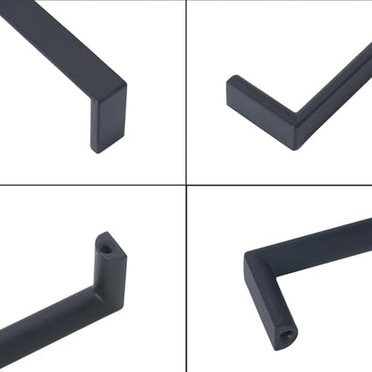 Matte Black Kitchen Cabinet Pulls 6-1/4 Inch 10 Pack - color: Matte Black, size: 6-1/4'' Hole Center(160mm)