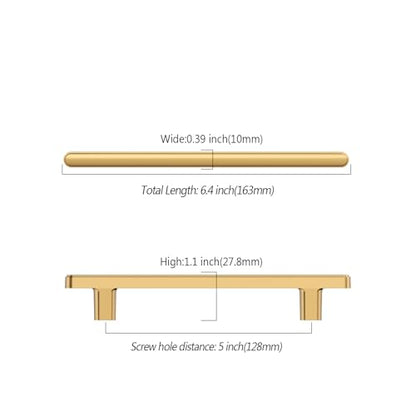 Asidrama 2244 10 Pack 5 Inch(128mm) Champagne Bronze Kitchen Cabinet Handles, Cabinet Pulls Kitchen Cabinet Hardware for Cupboard Drawer Pulls - color: Champagne Bronze, size: 5" Hole Center, style: 10 Pack