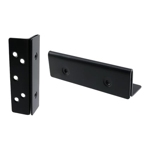 Bed Frame Post Double Hook Slot Brackets Attachment, 4 Pcs Iron Bed Hook Plates for Wooden Beds, Beds Rail Hardware Attachment Bracket, 3.9"x1.2"x1.2"(LxWxH) - size: 3.9"x1.2"x1.2"/99x30x30mm(LxWxH)