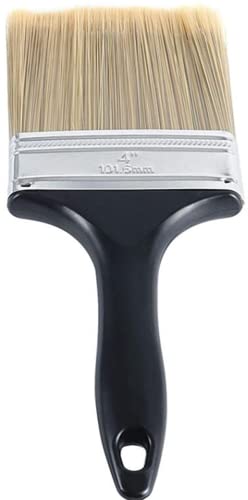 4 inch Flat Paint Brushes,Professional Paint Tools - color: Black 4 Pack