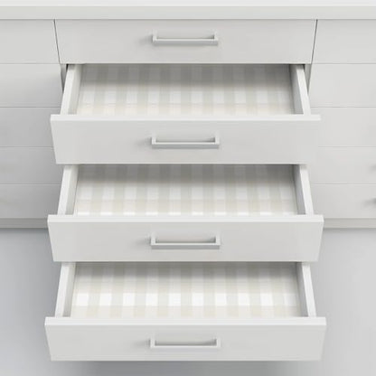 Cohoo Home Plaid Peel and Stick Wallpaper Gingham Checkered 17.3''×78.7'' - color: Neutral, size: 17.3"×78.7"