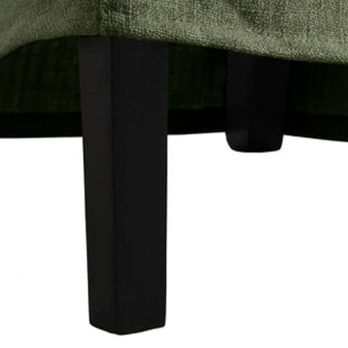 Arm Dining Chair Fabric Long Skirt Slipcovered High Back Upholstered Dinner - color: Green, size: 6 PCS