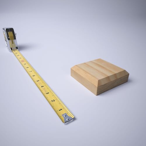 3 1/2"W x 3 1/2"H x 7/8"P Americraft Solid Wood Stain Grade Standard Smooth Rosette with Beveled Edge, Pine - color: Pine, size: 3.5-in. W x 3.5-in. H