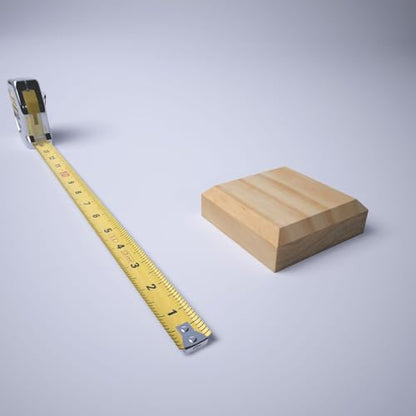 3 1/2"W x 3 1/2"H x 7/8"P Americraft Solid Wood Stain Grade Standard Smooth Rosette with Beveled Edge, Pine - color: Pine, size: 3.5-in. W x 3.5-in. H
