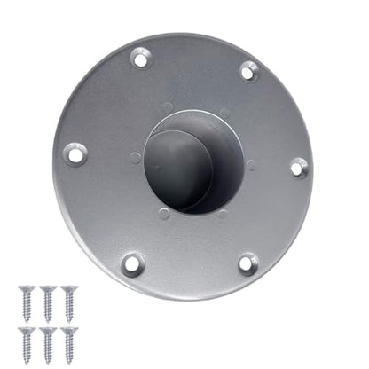 013-1112 RV Table Base, Aluminum Flush Mount Pedestal for RV,Boat,Pontoon - color: Silvery