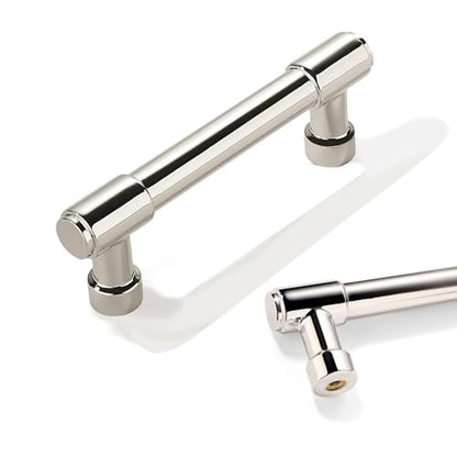 10 Pack 3-1/4 Inch Polished Nickel Drawer Pulls Cabinet Hardware Handles for Cabinets & Cupboards - color: Polished Nickel, size: 3-1/4"(82mm) Hole Center