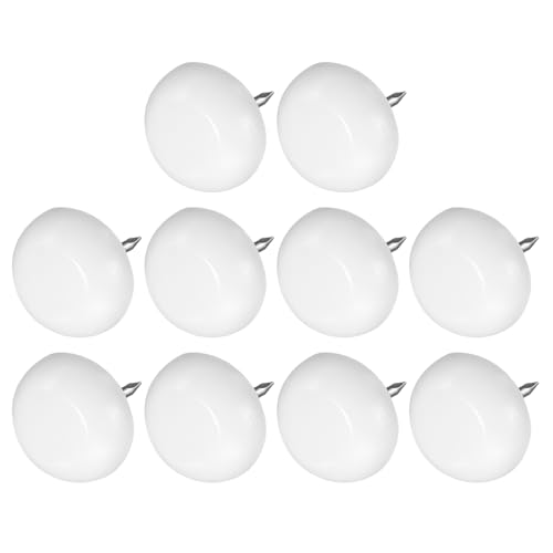 METALLIXITY Furniture Feet Nail (15mm/059in) 30Pcs, Plastic Circular Slope Chair Glides Sliders - for Chairs Sofa Furniture Sliders Protector Pad, White