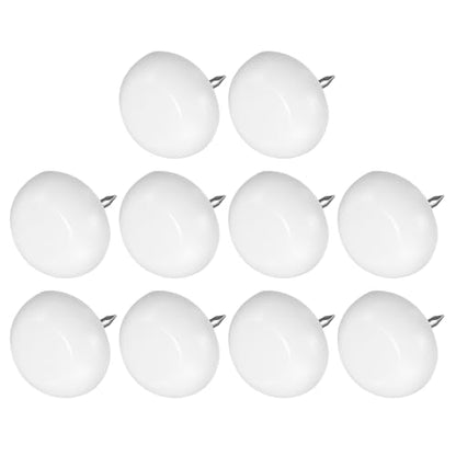 METALLIXITY Furniture Feet Nail (15mm/059in) 30Pcs, Plastic Circular Slope Chair Glides Sliders - for Chairs Sofa Furniture Sliders Protector Pad, White