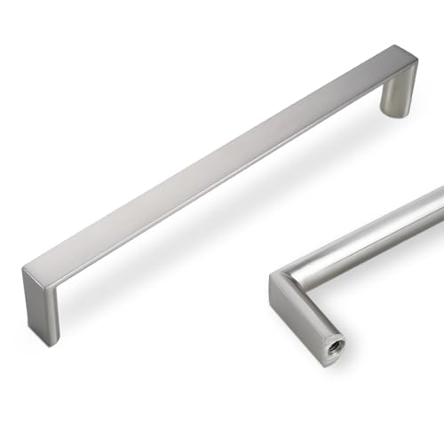 Brushed Satin Nickel Kitchen Cabinet Pulls 6-1/4 Inch 10 Pack - color: Brushed Satin Nickel, size: 6-1/4'' Hole Center(160mm)