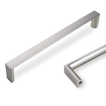 Brushed Satin Nickel Kitchen Cabinet Pulls 6-1/4 Inch 10 Pack - color: Brushed Satin Nickel, size: 6-1/4'' Hole Center(160mm)