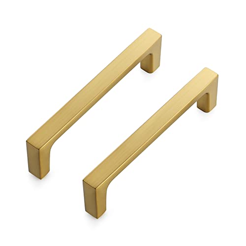 Ravinte Brushed Brass Solid Pulls Cabinet Handles 3-3/4 Inch 30 Pack - size: 3-3/4 Inch Hole Center