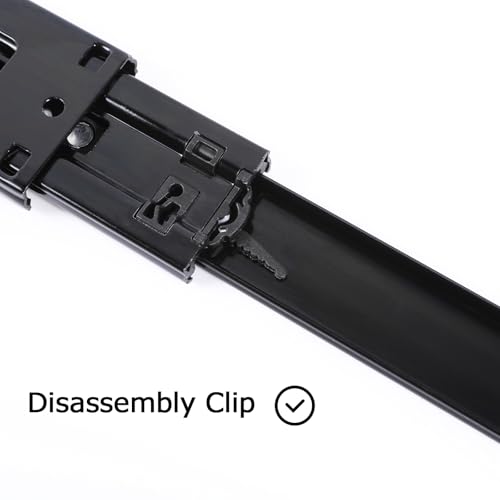 10 Pairs 16 Inch Soft Close Drawer Slides, Heavy Duty Side Mount Cabinet Glides with Ball Bearing & 110LB Capacity (3-Fold Full Extension) for Dresser, Kitchen, Bathroom, Office, Workshop - style: Black-10 Pairs