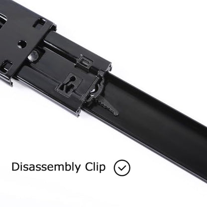 10 Pairs 16 Inch Soft Close Drawer Slides, Heavy Duty Side Mount Cabinet Glides with Ball Bearing & 110LB Capacity (3-Fold Full Extension) for Dresser, Kitchen, Bathroom, Office, Workshop - style: Black-10 Pairs