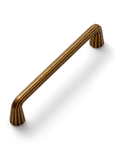 10 Pack Antique Brass Cabinet Pulls 5" Hole Center Vintage Drawer Pulls Bathroom Dresser Handles Hardware Zinc Alloy - color: Antique Brass, size: Pull - 5 Inch Hole Center