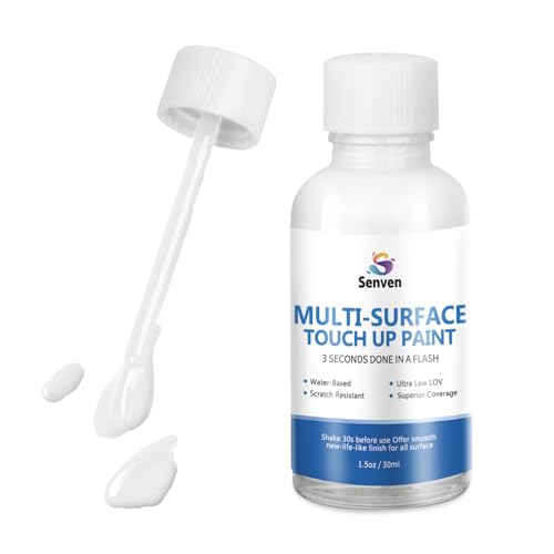 White Touch Up Paint High-Gloss Multi Surface Acrylic White Touch Up Paint Pen Scratch Repair for Metal,Walls,Cabinets,Appliances,Wood,Door,Furniture,Enamel 1.5 Fl Oz - color: White - 1.5 oz