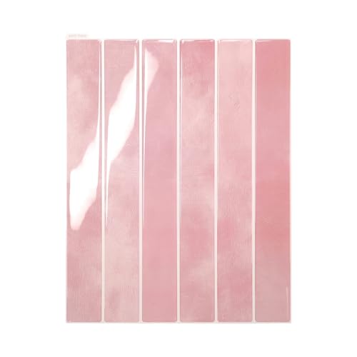10 Sheet 9 * 11.4 in backsplash Tiles Peel Stick for Kitchen Bathroom Laundry RV Wall Decor, Thickened Wall Tile Stickers Stick Girls' Room Tile backsplash(Pink) - color: Pink