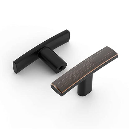 Amerdeco 10 Pack Oil Rubbed Bronze Cabinet Knobs Single Hole Cabinet Handles 2 Inch Solid Zinc Alloy Cupboard Drawer Knobs Kitchen Cabinet Knobs T Bar Hardware ZH0003ORBK - color: Oil Rubbed Bronze, size: Knobs