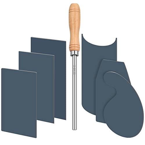 Therwen Card Scraper Burnishing Tool Cabinet Scraper Woodworking, Blue - color: Blue