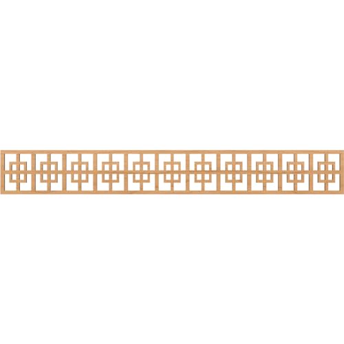 46 1/4"W x 6"H x 1/4"T Cambridge Fretwork Moulding, Maple - color: Maple, size: 6-in. H x 0.25-in. T