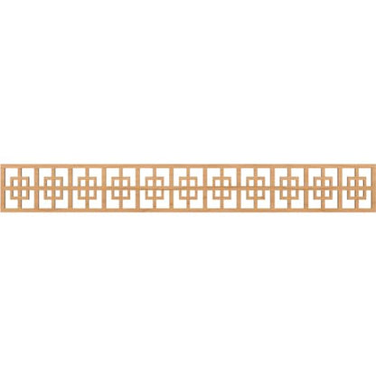 46 1/4"W x 6"H x 1/4"T Cambridge Fretwork Moulding, Maple - color: Maple, size: 6-in. H x 0.25-in. T