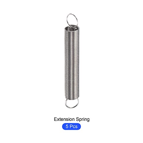 METALLIXITY Extension Spring (1x12x90mm/0.04"x0.48"x3.55") 5Pcs - size: 0.04"x0.48"x3.55"