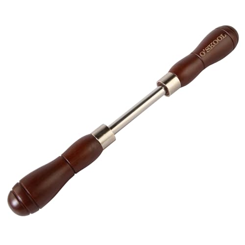 O'SKOOL Scraper Burnisher with Ø3/8" x 3-1/16" Chrome Molybdenum Steel Rod and Beechwood Dual-Handle, SAF011
