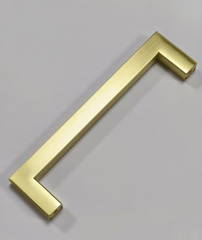 30 Pack 5 Inch Hole Center Brushed Brass Stainless Steel Square Cabinet Pulls Brushed Gold Cabinet Handles Drawer Handles Cupboard Handles - color: Brushed Gold, size: 5 inch hole center (128mm)