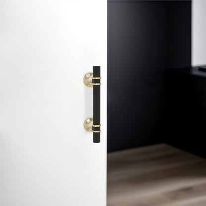 10 Pack 3 Inch Cabinet Pulls knurled Matte Black and Brushed Gold Kitchen Cabinet Handles Aluminum and Zinc Alloy Drawer Pulls Solid Cabinet Hardware - color: Black and Brushed Gold Knurled, size: 3'' Hole Center(76mm)