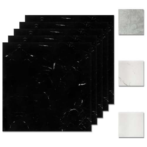 10 Sheets Peel and Stick Backsplash, 11.8"x11.8" Stick on Backsplash Tile Stickers Self Adhesive Backsplash Tile for Kitchen Bathroom Laundry Room - color: Black Marble, size: 10 Pack