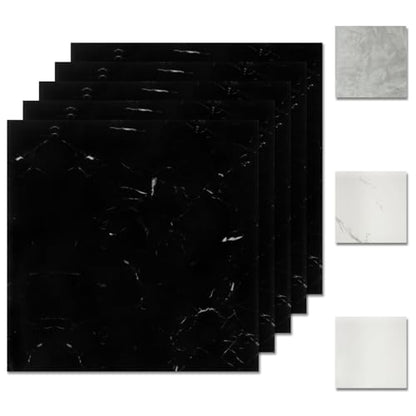 20 Sheets Peel and Stick Backsplash, 11.8"x11.8" Stick on Backsplash Tile Stickers Self Adhesive Backsplash Tile for Kitchen Bathroom Laundry Room - color: Black Marble, size: 20 PACK