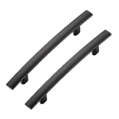 30 Pack Black Cabinet Handles, 3.75" Hole Center Curved Cabinet Pulls - color: Black, size: 3.75" Hole Center