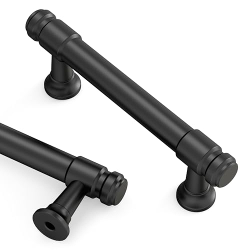 Asidrama 10 Pack 3 Inch Matte Black Kitchen Cabinet Handles - color: Matte Black, size: 3" Hole Center(76mm)