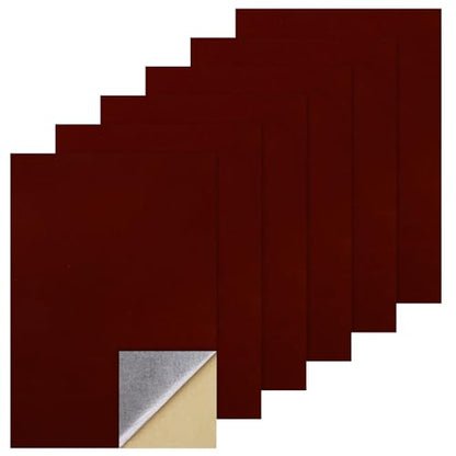Biaungdo Self Adhesive Felt Sheets, Dark Brown, 6 Pcs, 8 x 12 Inch - color: Dark Brown
