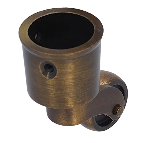 Round Cup Stem Casters, Vintage Brushed 360 Swivel Rolling Wheels for Piano Sofa Zinc Alloy Antique Finish 1 Pack with Screws