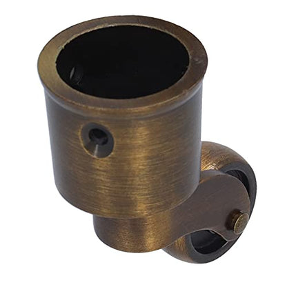 Round Cup Stem Casters, Vintage Brushed 360 Swivel Rolling Wheels for Piano Sofa Zinc Alloy Antique Finish 1 Pack with Screws