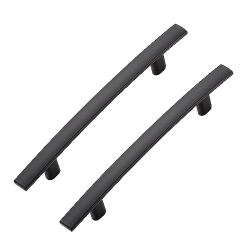 30 Pack Black Cabinet Handles, 4" Hole Center Curved Cabinet Pulls - color: Black, size: 4" Hole Center