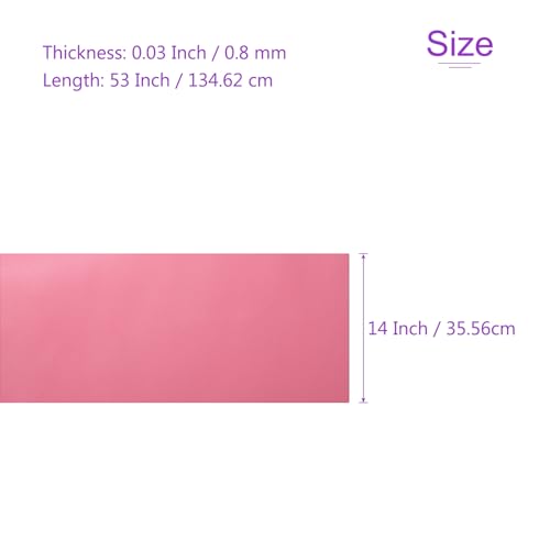 DMiotech 1 Pack 14 Inch x 53 Inch Faux Leather Sheet Furniture Cover Napa Skin Rose Red PU Leather Roll for Handmade DIY Craft Projects - color: Rose Red