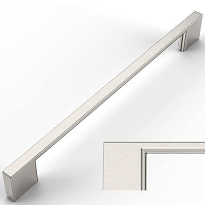 Amerdeco 10 Pack Brushed Satin Nickel Cabinet Pulls 7.5 Inch(192MM) Hole Centers Kitchen Cabinet Handles Cabinet Hardware Kitchen Handles for Cabinets Cupboard Handles Drawer Pulls ZH0060 - color: Brushed Satin Nickel, size: 7.5" hole center
