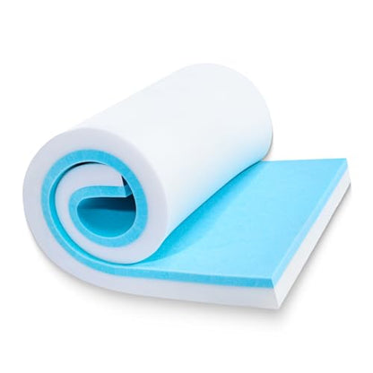 3"x24"x72" Upholstery Foam High Density Gel Memory Foam Cushion - size: 72"X24"x3