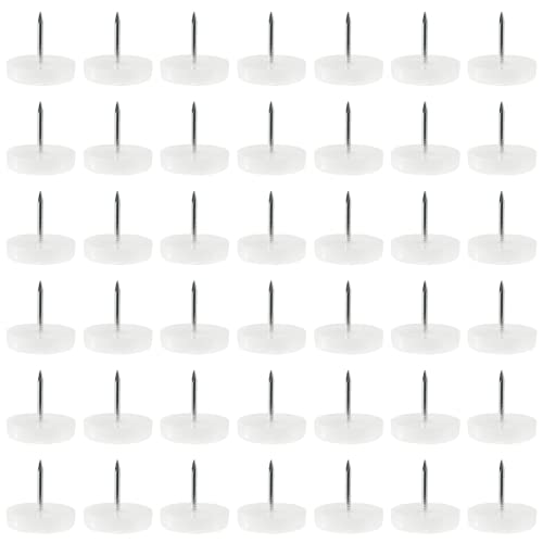 1 Inch (25mm) Nail On Furniture Sliders, Round Chair Feet Glides - size: 1 inch / 25mm