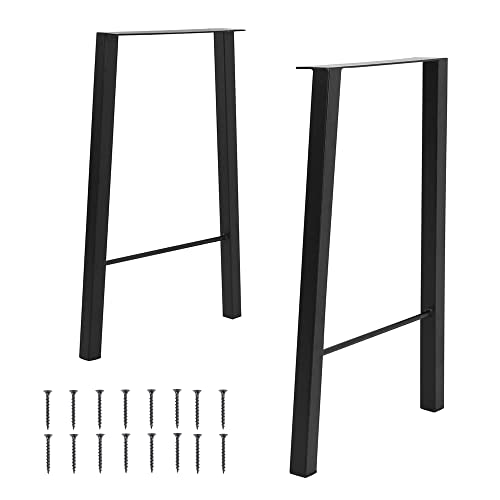 TENGCHANG 40" Metal Dining Bar Table Desk Legs, Heavy Duty Home DIY Furniture Legs, Black, Set of 2 - color: 40 Inch