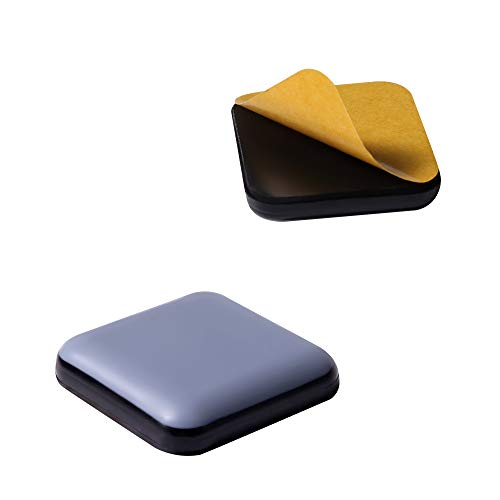 Furniture Sliders for Carpet and Hardwood Floors Adhesive Furniture Glides Sliders，Self-Stick (Teflon) Furniture Sliders Pad（8，square-30mm, 1-1/5in） - size: square30mm